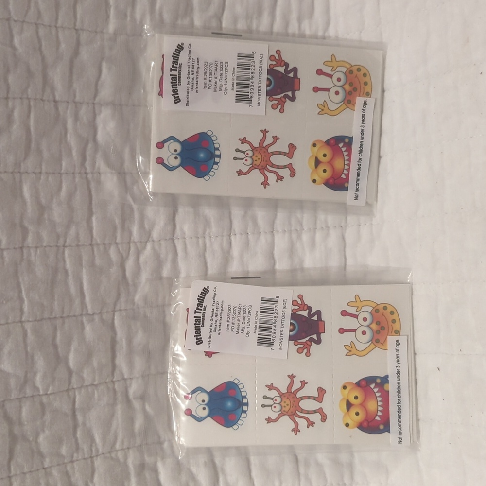 24x temporary monster tattoos